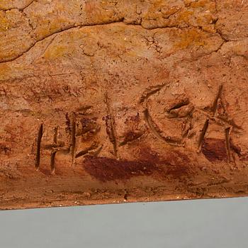 HELGA HENSCHEN, sculpture, signed.