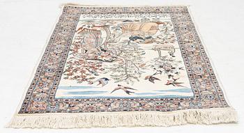 A figural Nain rug, c. 155 x 94 cm.