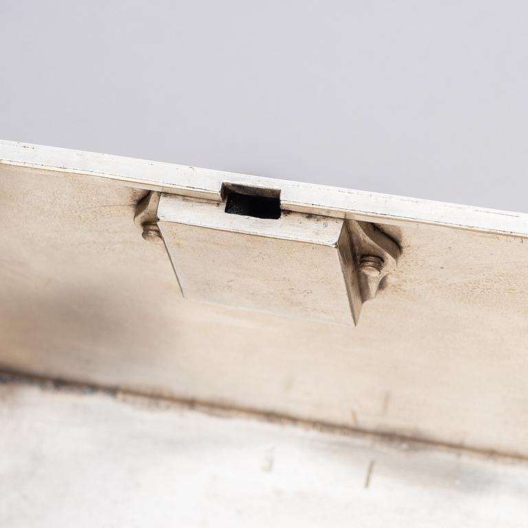 A Swedish 19th century silver sugar-casket, mark of Adolf Zethelius, Stockholm 1826.