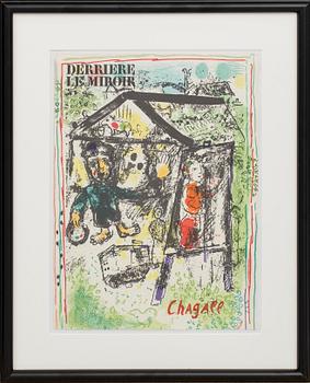 MARC CHAGALL, colour lithographe, unsigned, cover of Derrière le Miroir nr 182 1969.