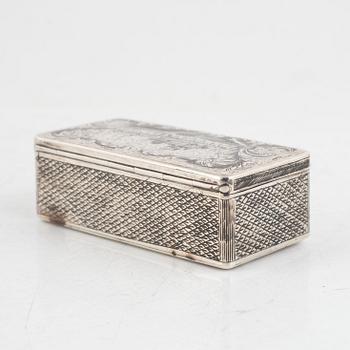 A Russian Silver Niello Box, Moscow 1856.