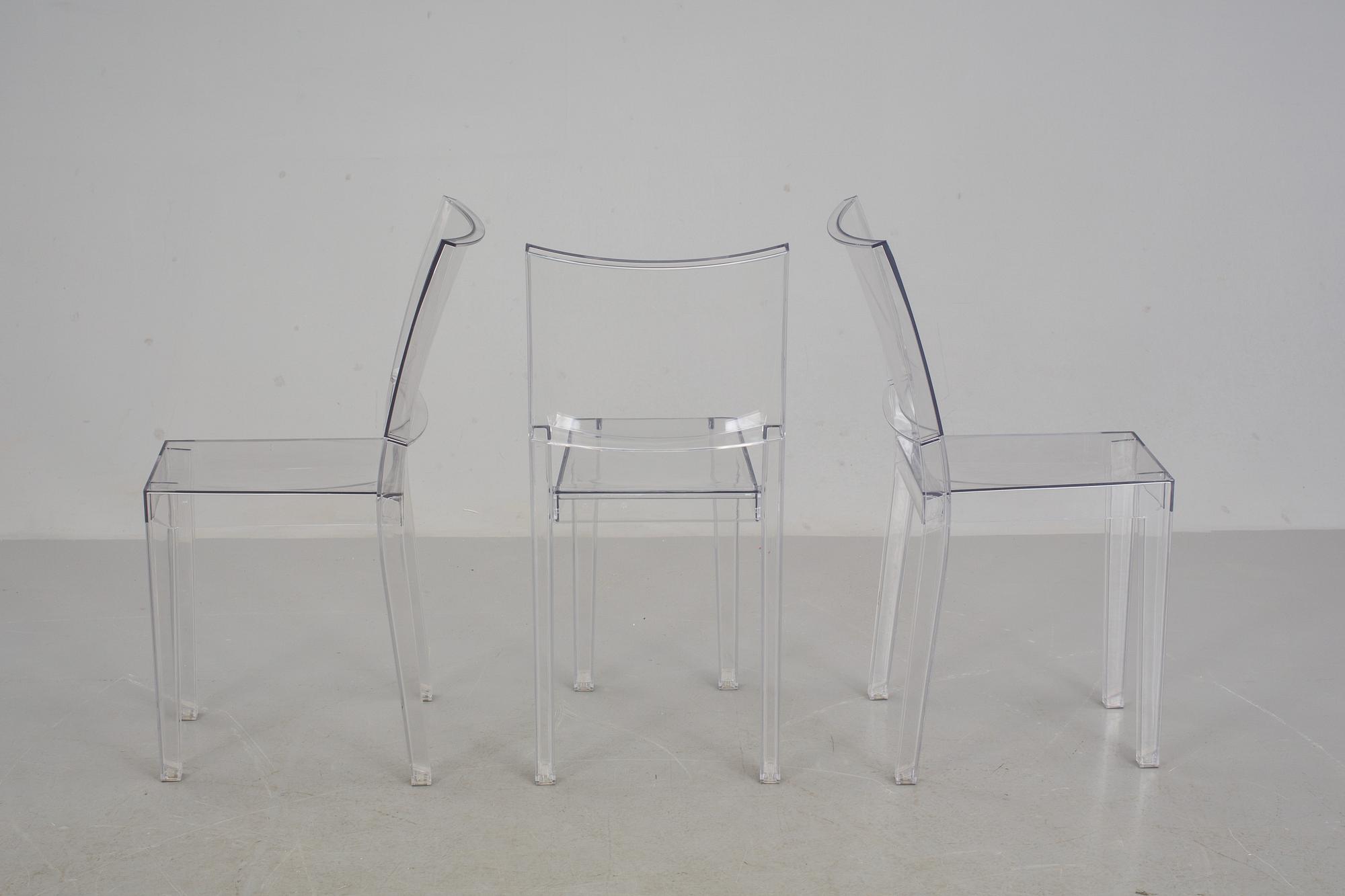 STOLAR, 3 st, "La Marie" Philippe Starck, Kartell, Italien, modellen formgiven 1998.