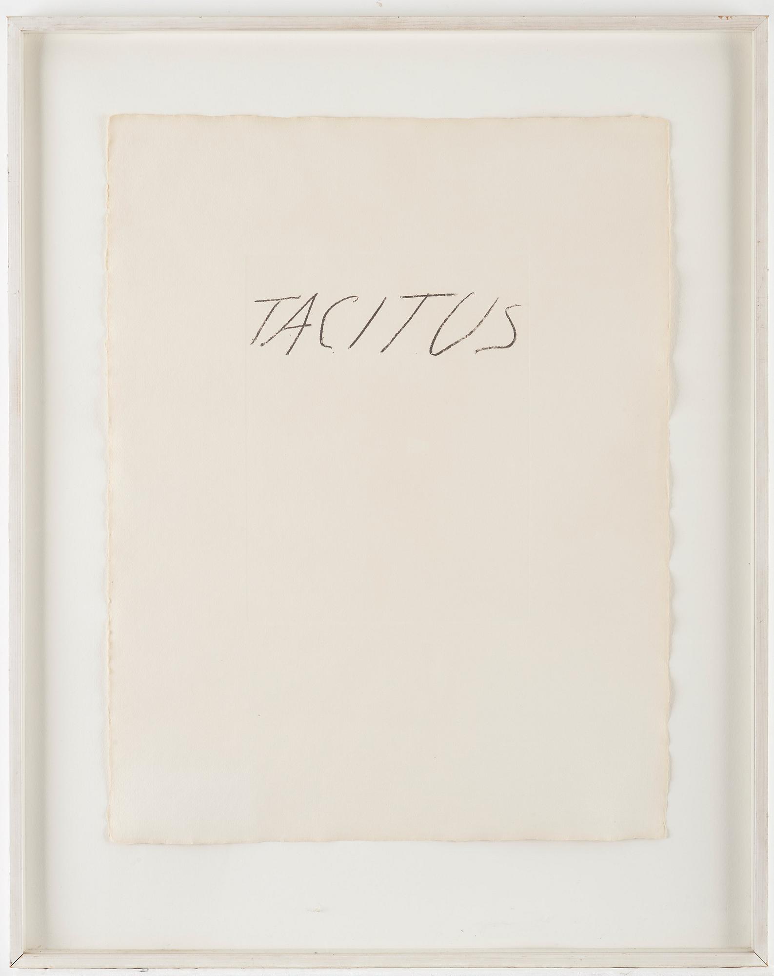Cy Twombly, "Tacitus" ur "Six Latin Writers and Poets".