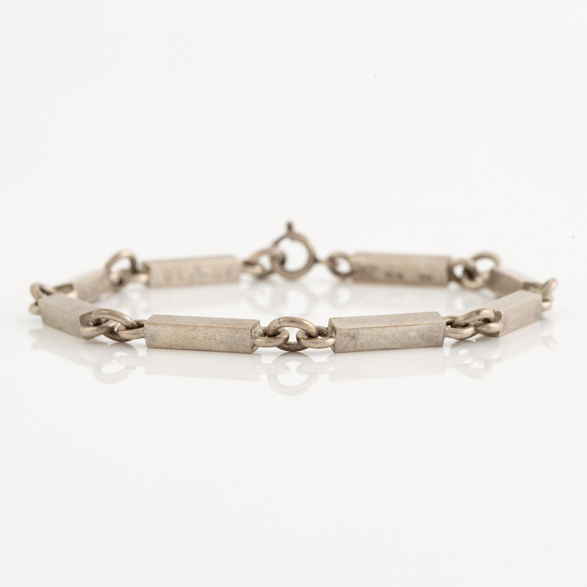 Wiwen Nilsson, Bracelet, silver, Lund 1938.