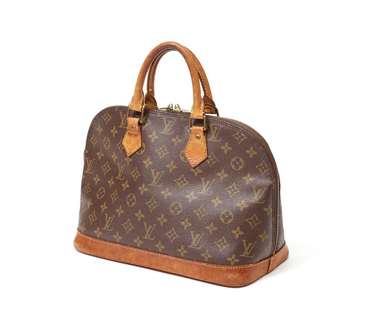 A monogram canvas handbag by Louis Vuitton, "Alma".