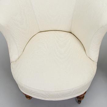 A pair of armchairs, late 19th century.