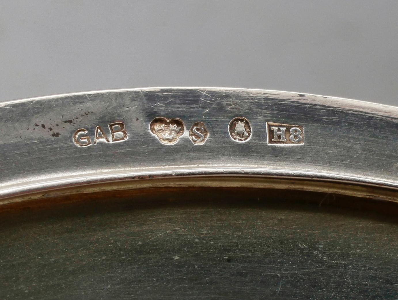 BONBONJÄR, silver, art déco, GAB, Stockholm 1934. Vikt ca 313 gram.