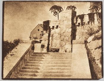 Henry B. Goodwin, tre fotogravyrer, Vårt vackra Stockholm sign i negativet. Bragevägen, Floras kulle, Engelbrektskyrkan.