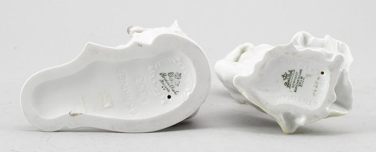FIGURINER, 2 st porslin, bland annat Theodor Kärner, Rosenthal. 1900-tal.
