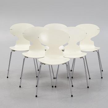 Arne Jacobsen, stolar, 6 st., "Myran", Fritz Hansen, Danmark,