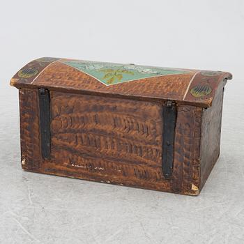 Box, folk art, dated 1863.