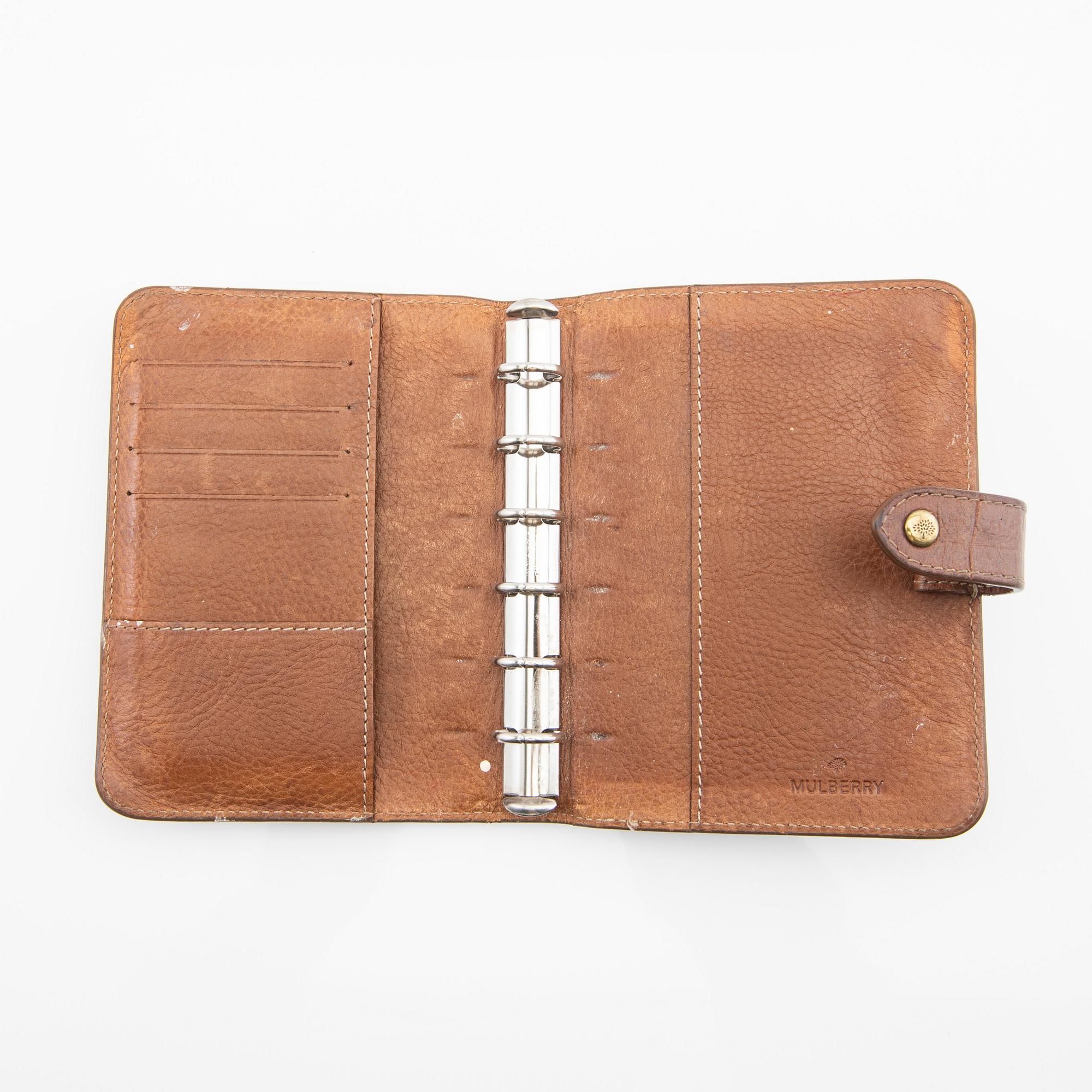 Mulberry, väska samt Filofax, vintage.