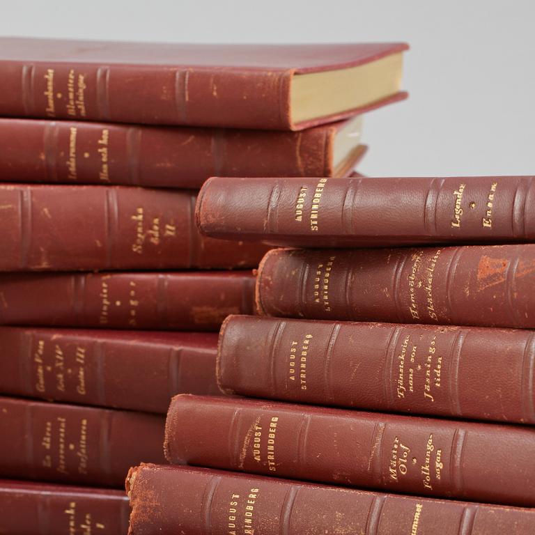 BÖCKER, 15 + 5 st, August Strindberg, Stockholm, mestadels 1900-talets första hälft.