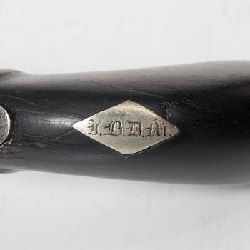 Slaglåspistoler ett par belgiska, i senare schatull, 1800-tal.