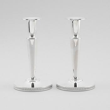 LJUSSTAKAR, 1 par, silver, Ceson, Göteborg, 1979.