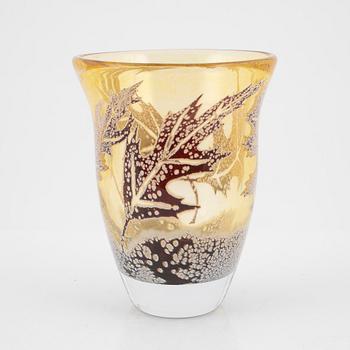 Astrid Gate, vase, glass, Johansfors, signed and numbered 47/50.