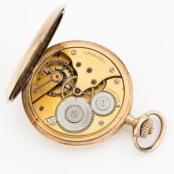 Longines, pocket watch, hunter-case, 49 mm.