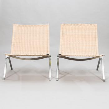 POUL KJAERHOLM, A pair of Danish 'PK22' easychairs for  E. Kold Christensen.