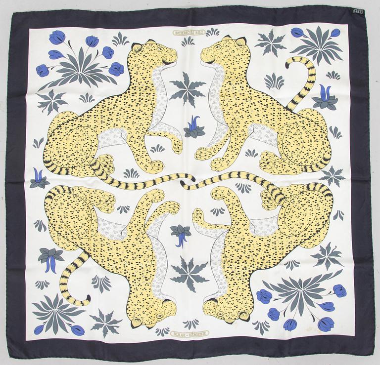 Hermès, scarf, "Les Leopards".