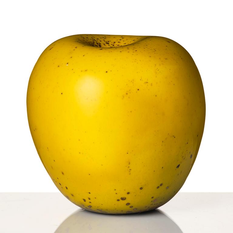 Hans Hedberg, skulptur, äpple, fajans, Biot, Frankrike.
