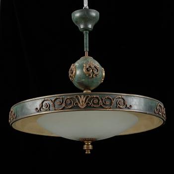 TAKLAMPA, art deco, 1920/1930-tal. Höjd ca 60 cm.
