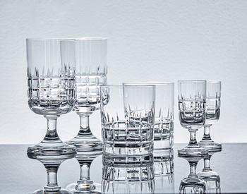 GLASSERVIS, glas, 6+6+9, "City" Vicke Lindstrand.