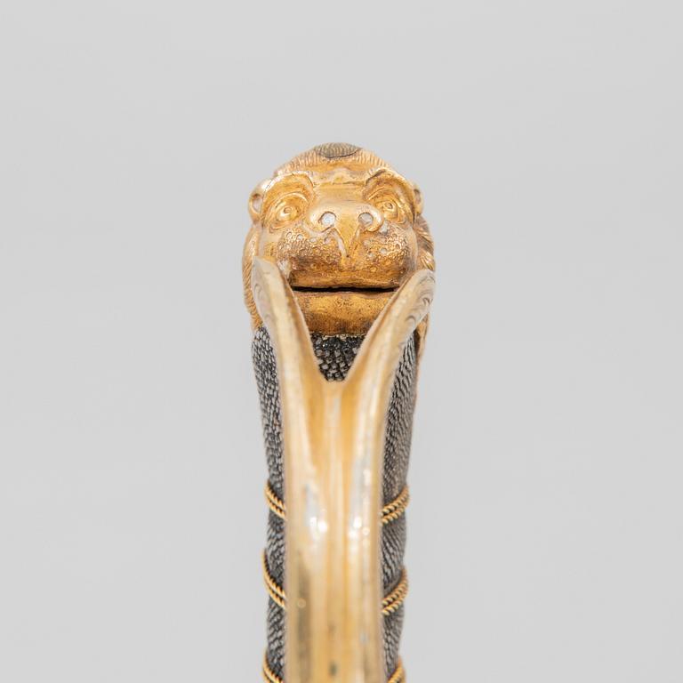 Sabel, svensk, för infanteriofficer, m/1859 med balja.