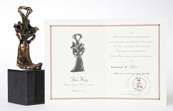 SALVADOR DALI, skulptur, patinerad brons, numr 1860. Intyg medföljer.