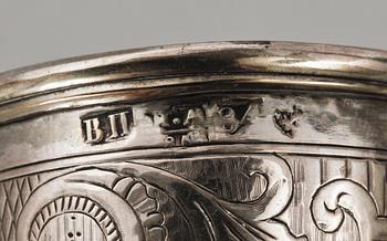CHAMPAGNEBÄGARE, silver, Ryssland, 1800-talets andra hälft. Ca 95 gr.