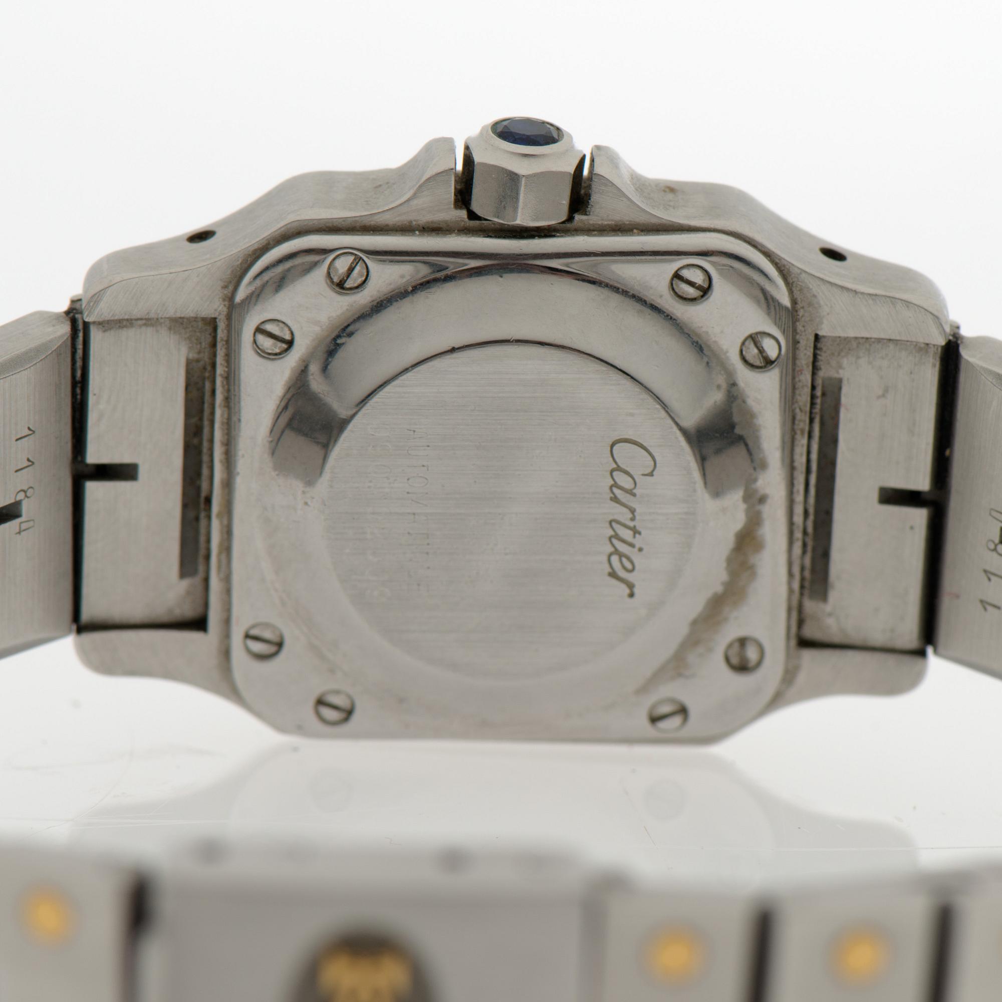 CARTIER, Santos, rannekello, 24 x 24 mm.