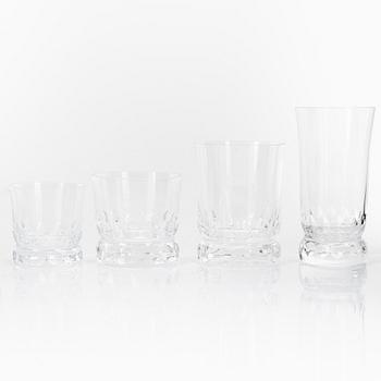 Göran Wärff, a 46-piece 'Prince' glass service, Kosta, Sweden.
