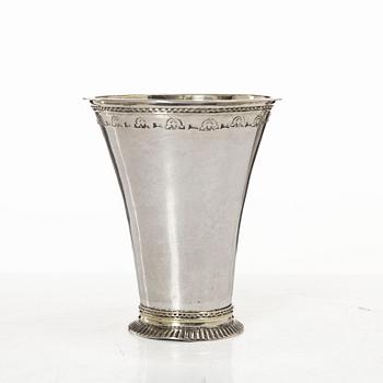 A Swedish silver beaker, mark of Johan Söderdahl, Söderköping 1777.
