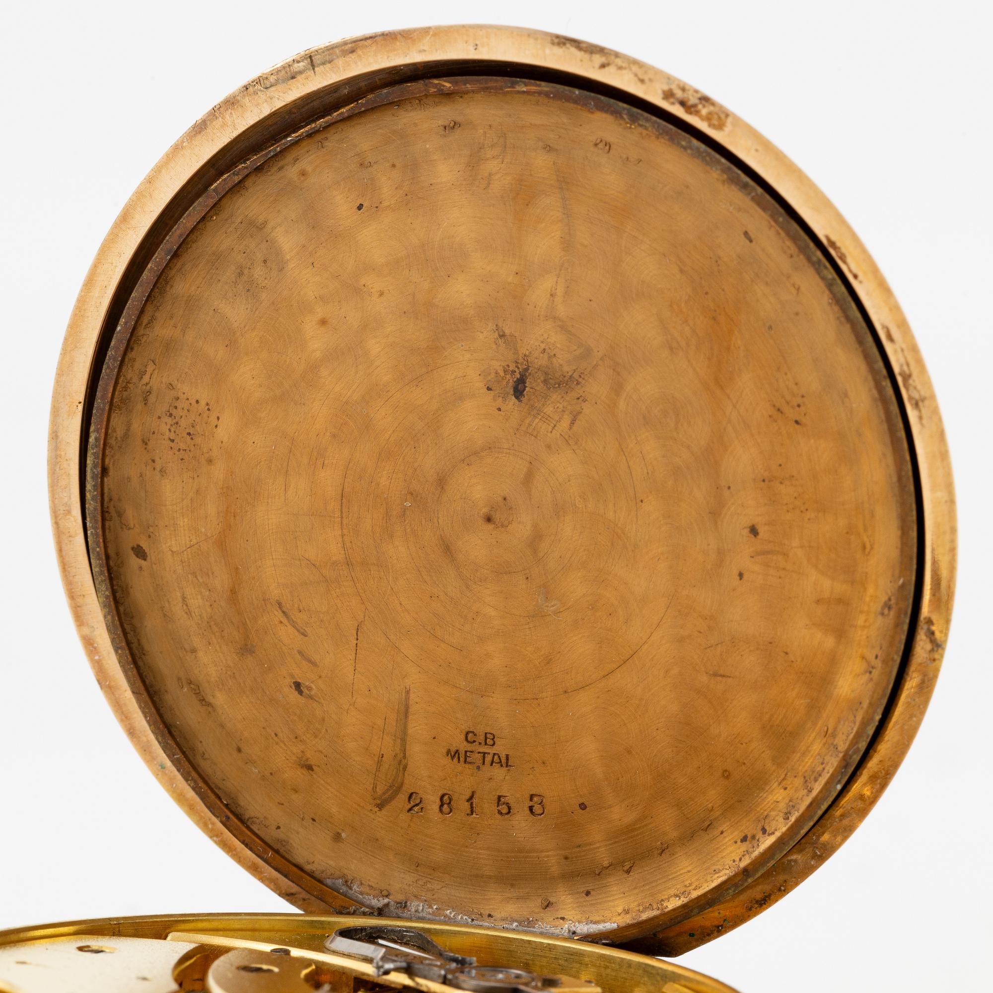 Pocket watch, hunter, 52 mm.