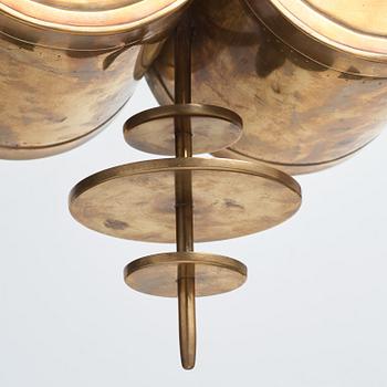 SWEDISH GRACE, a brass ceiling light, 1920's-30's.