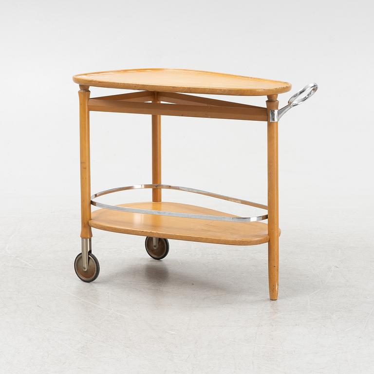 Axel Larsson, serveringsvagn, modell "1303", Svenska Möbelfabrikerna Bodafors, 1900-talets mitt.