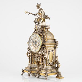 A Baroque style mantle clock, around 1900.