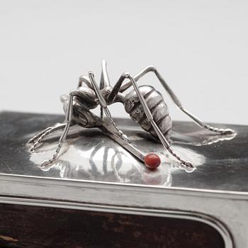 Kay Bojesen, A Kay Boyesen 830/1000 silver matchbox case, Copenhagen, Swedish import marks 1918.