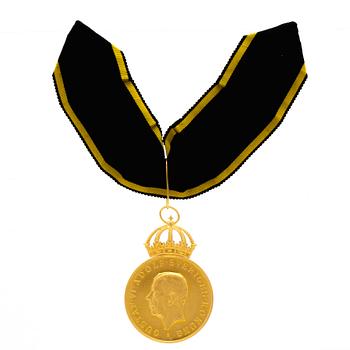 Medalj, "För trohet och flit". Pro Patria, 18K guld 1969.