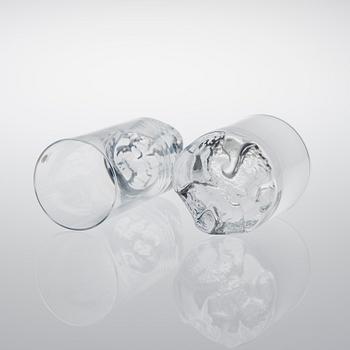 DRICKSGLAS, 17 delar, "Gaissa" Tapio Wirkkala, Iittala, 1900-talets slut.