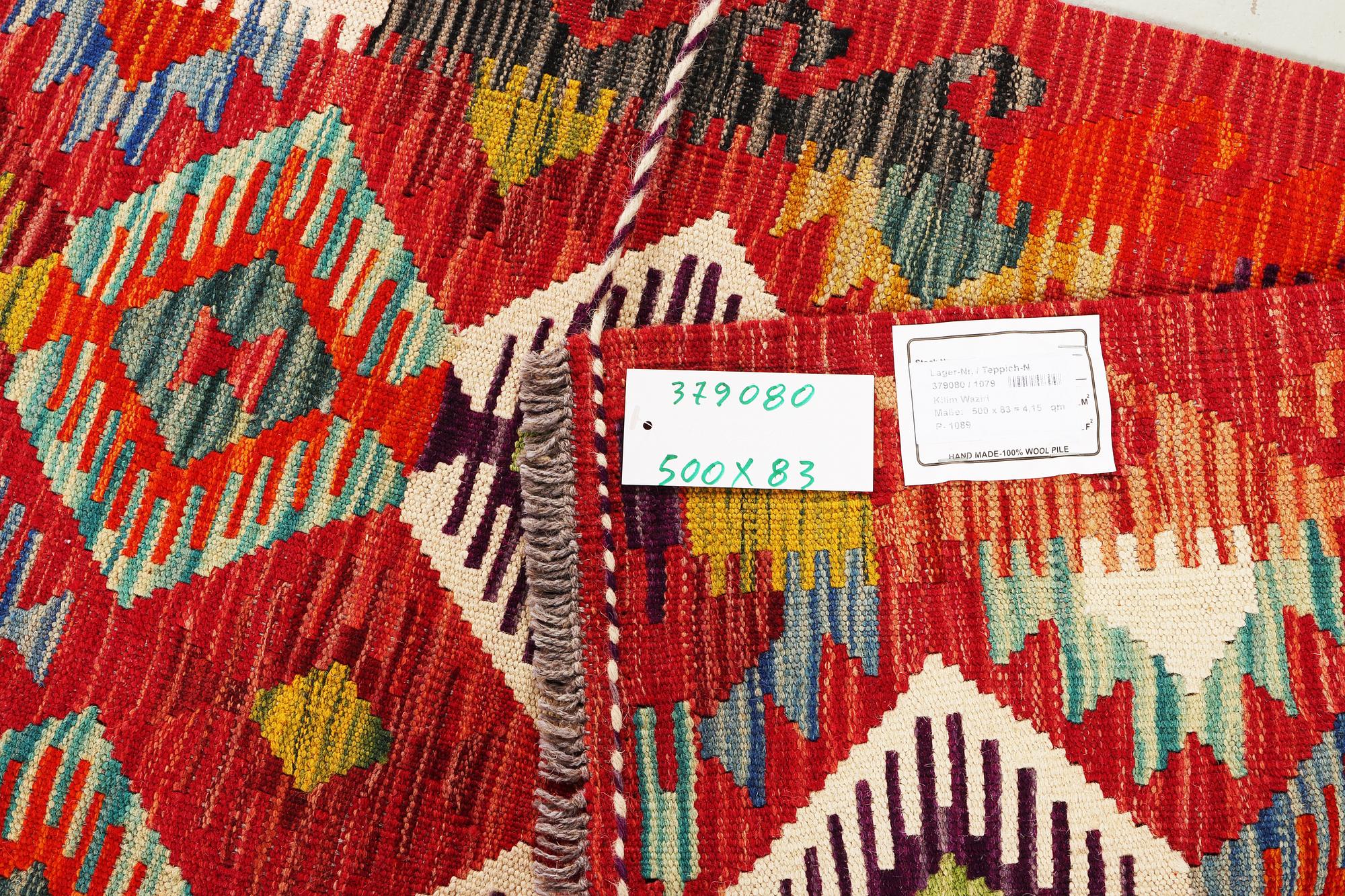 Gallerimatta, Afghansk Kelim, ca 500 x 83 cm.