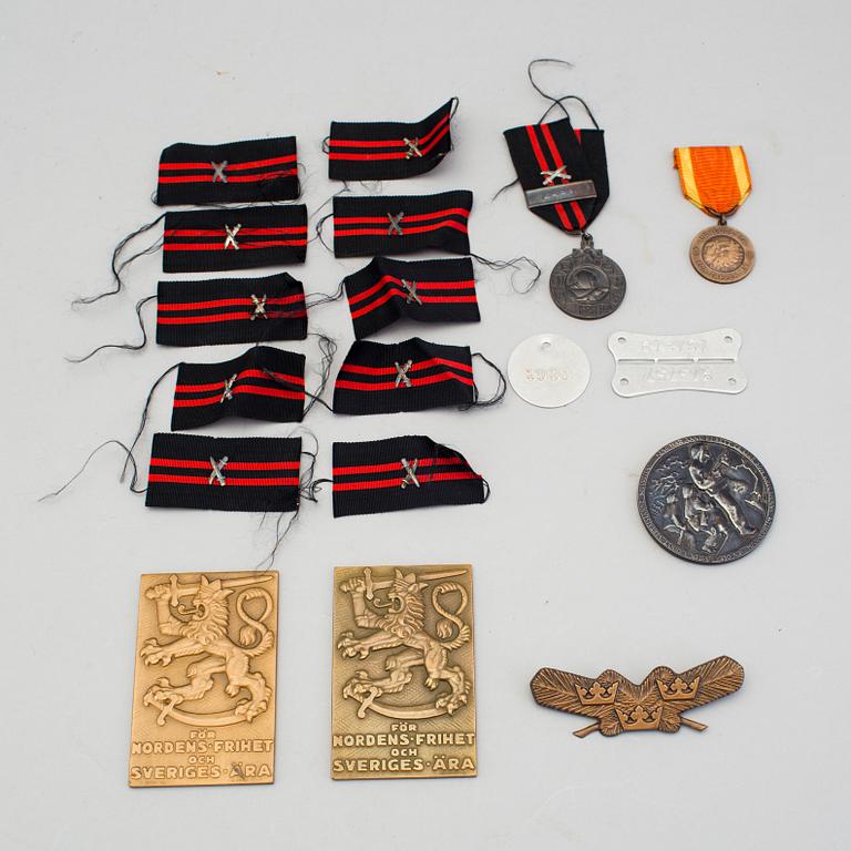 MILITARIA, 9 delar, Finska vinterkriget, 1939-40.