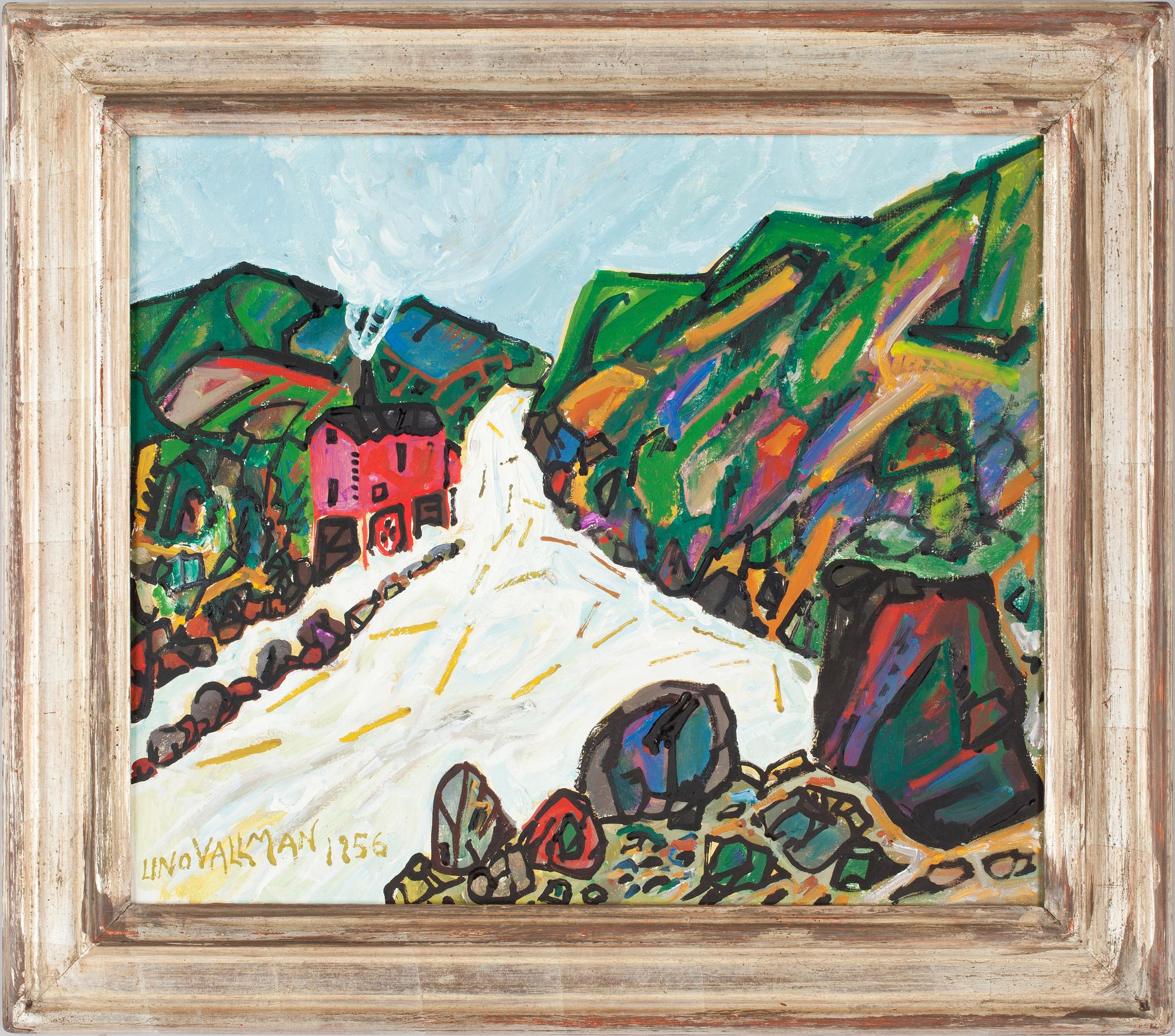 UNO VALLMAN, olja på pannå, sign och dat 1956.