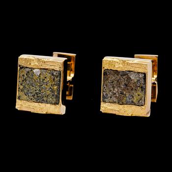 A pair of Lapponia guld and labradorite cufflinks.