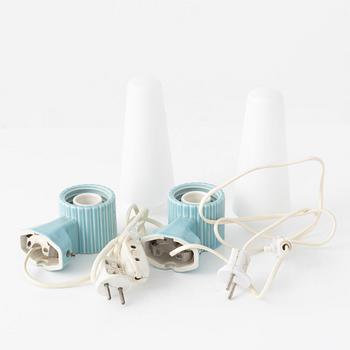 Hans-Agne Jakobsson, a  pair of wall lamps/bathrooms lamps, IFÖ, Sweden, 1960's.