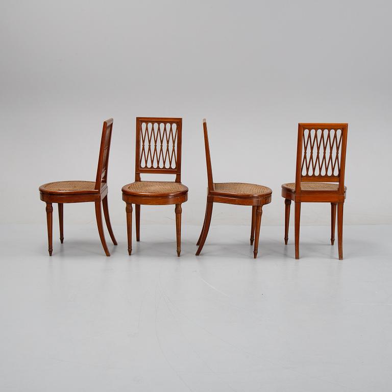 A set of four mahogany chairs, by Georges Jacob (Paris 1739-1814).