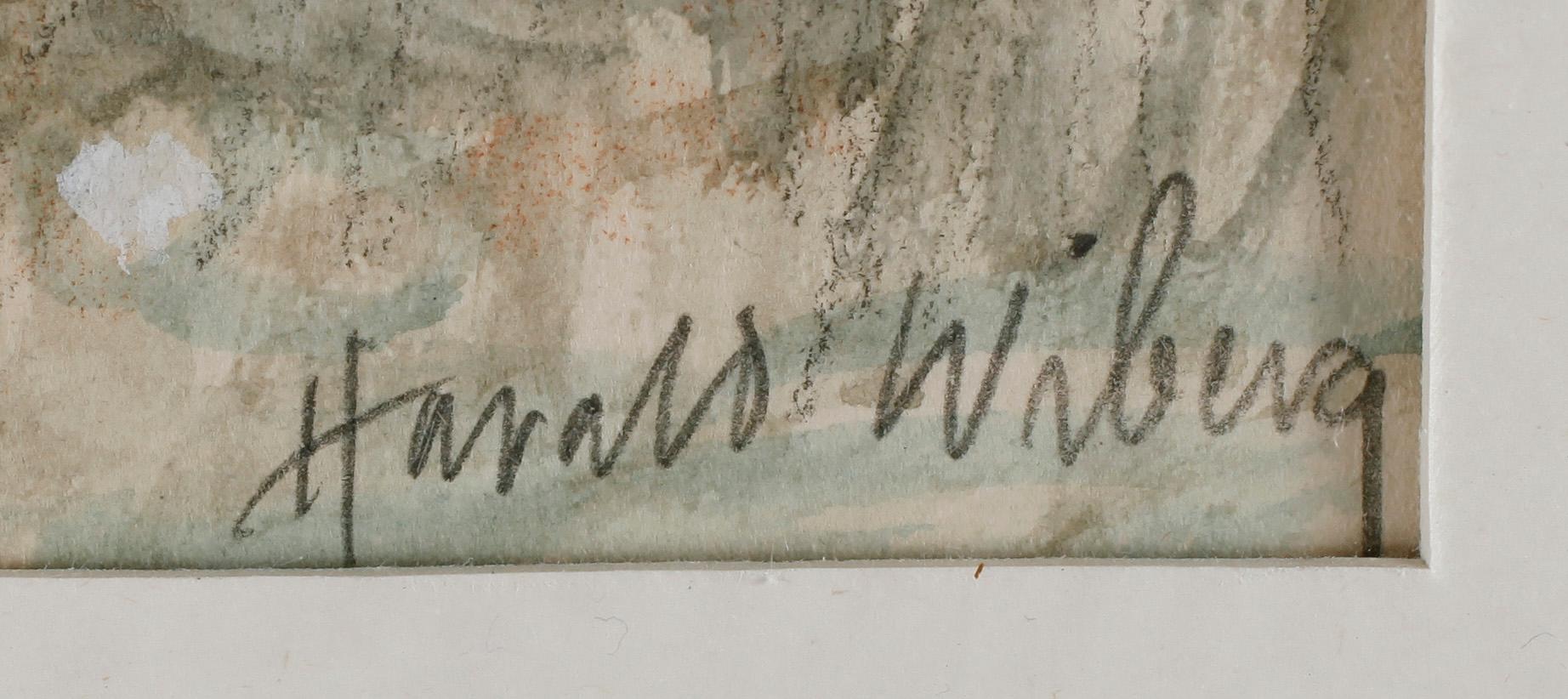 HARALD WIBERG, akvarell, signerad.