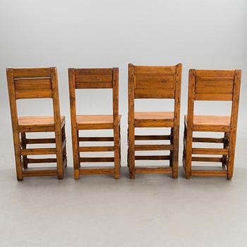 Four 19th century chairs.