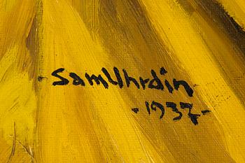 Sam Uhrdin, oil on canvas, signed and dated -37.