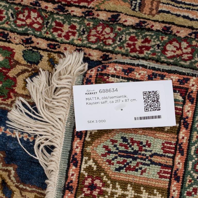 MATTA, old/semiantik, Kayseri saff, ca 217 x 87 cm.