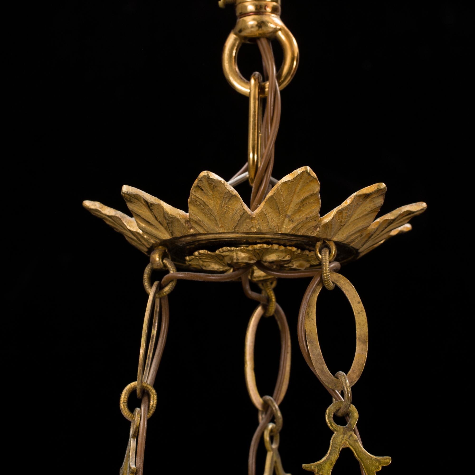 An Empire early 19th century six-light hanging lamp.